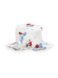 Cappellino popeline stampa ciliegine