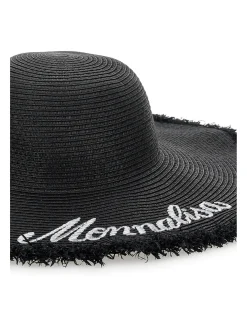 Cappello paglia righe ricamato