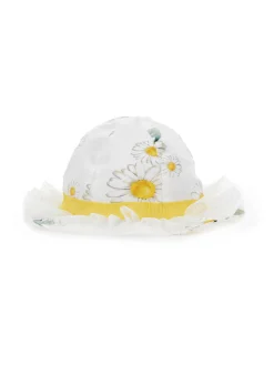 Cappello tela stampa margherite