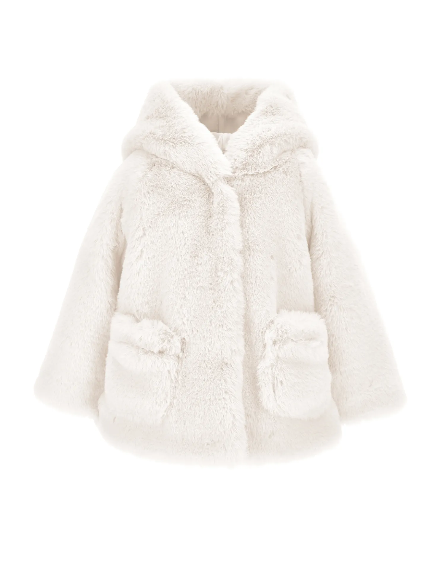 Cappottino peluche con cappuccio