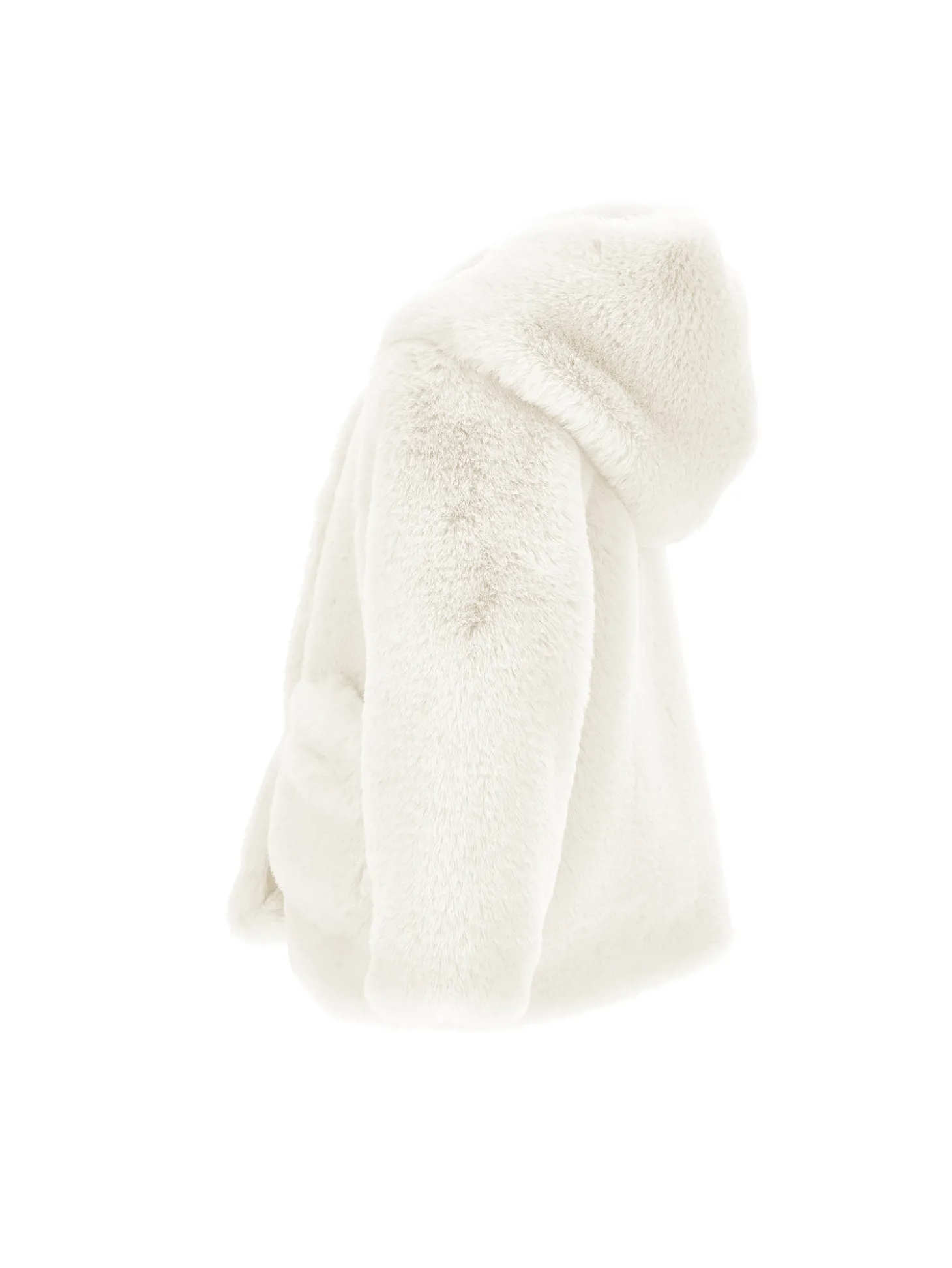 Cappottino peluche con cappuccio