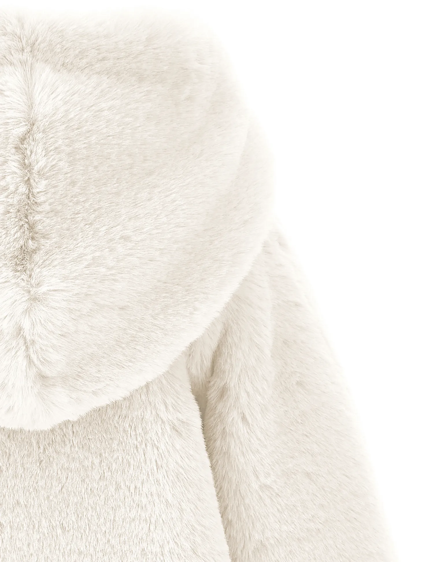Cappottino peluche con cappuccio