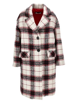 Cappotto bouclé scozzese