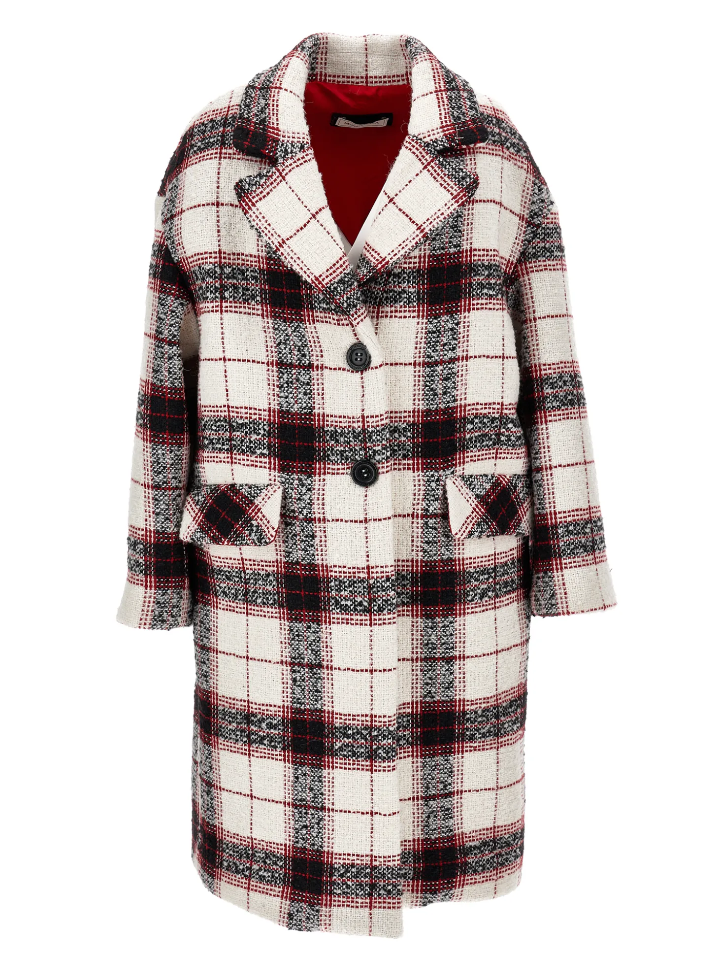 Cappotto bouclé scozzese