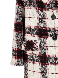 Cappotto bouclé scozzese