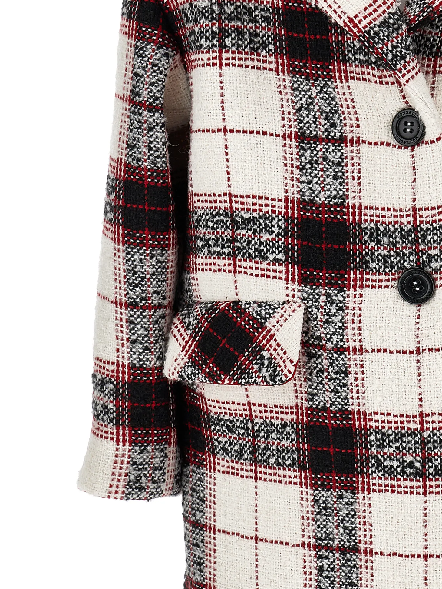 Cappotto bouclé scozzese