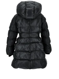 Cappotto imbottito con cintura a nastro