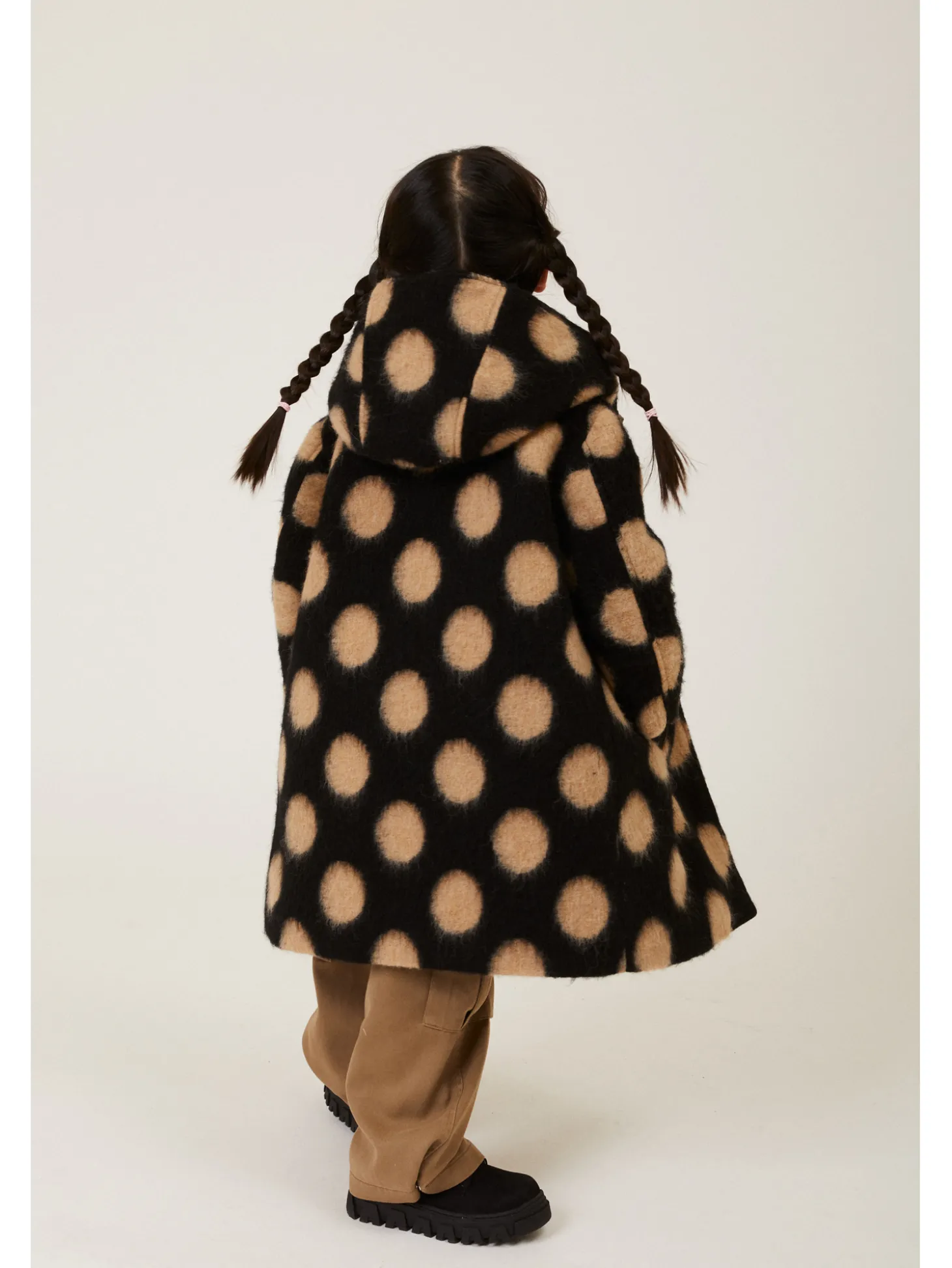 Cappotto lana cotta pois