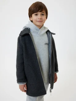 Cappotto panno con cappuccio