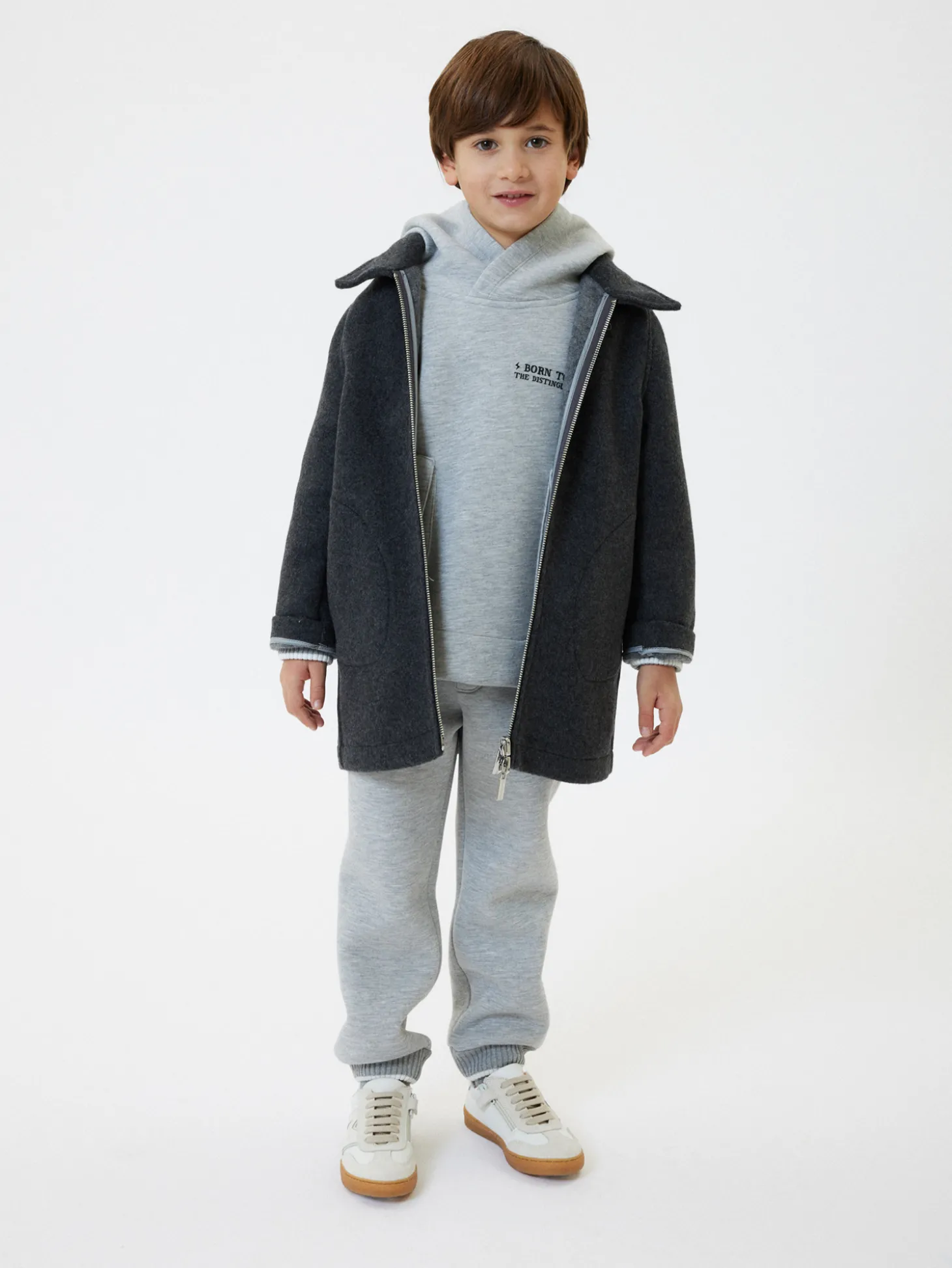 Cappotto panno con cappuccio