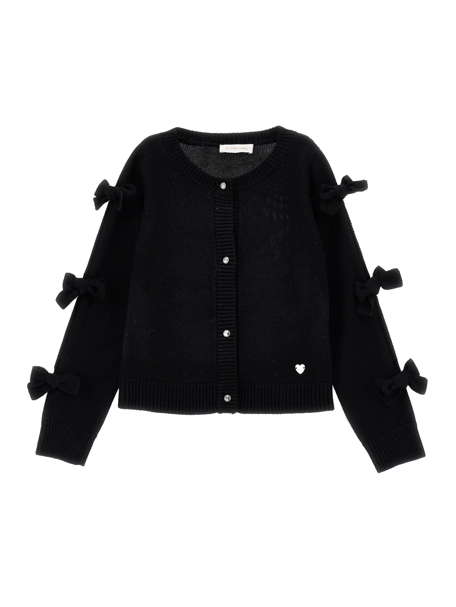 Cardigan con fiocchi applicati