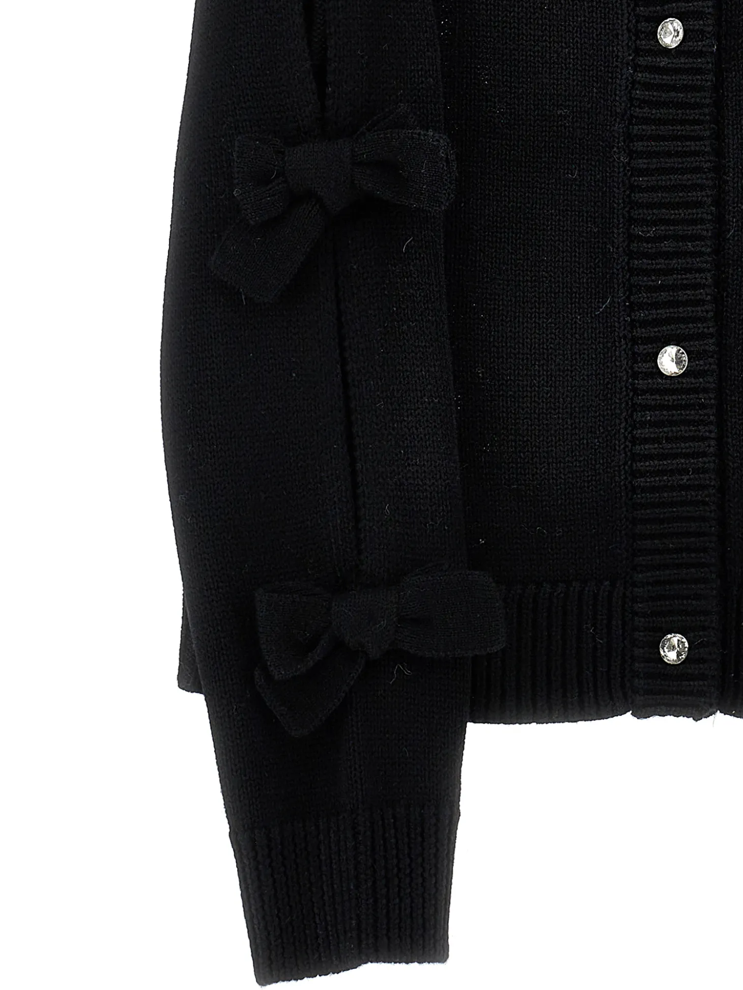 Cardigan con fiocchi applicati