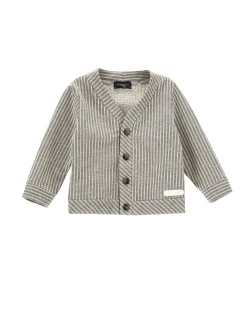 Cardigan felpa gessata