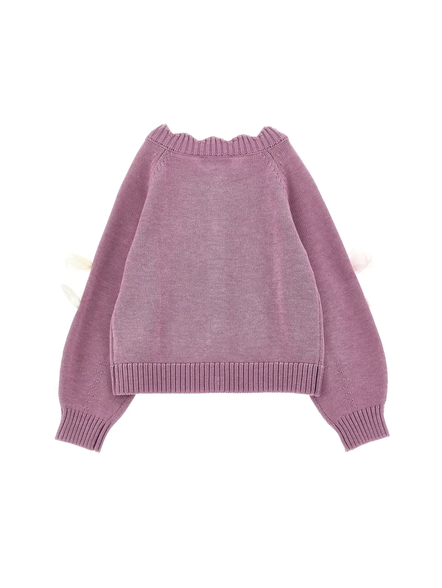 Cardigan fiori a intarsio