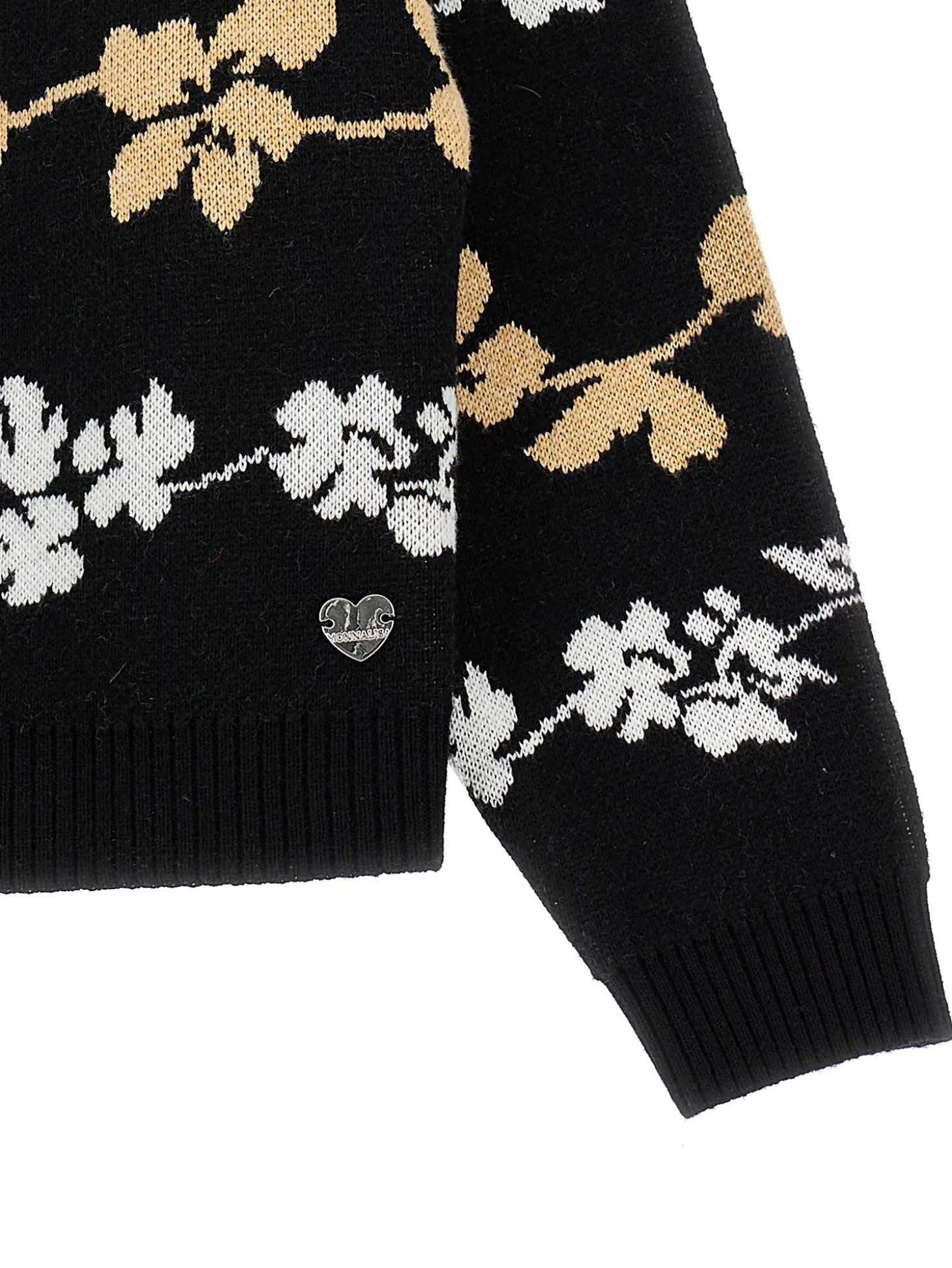 Cardigan jacquard con colletto