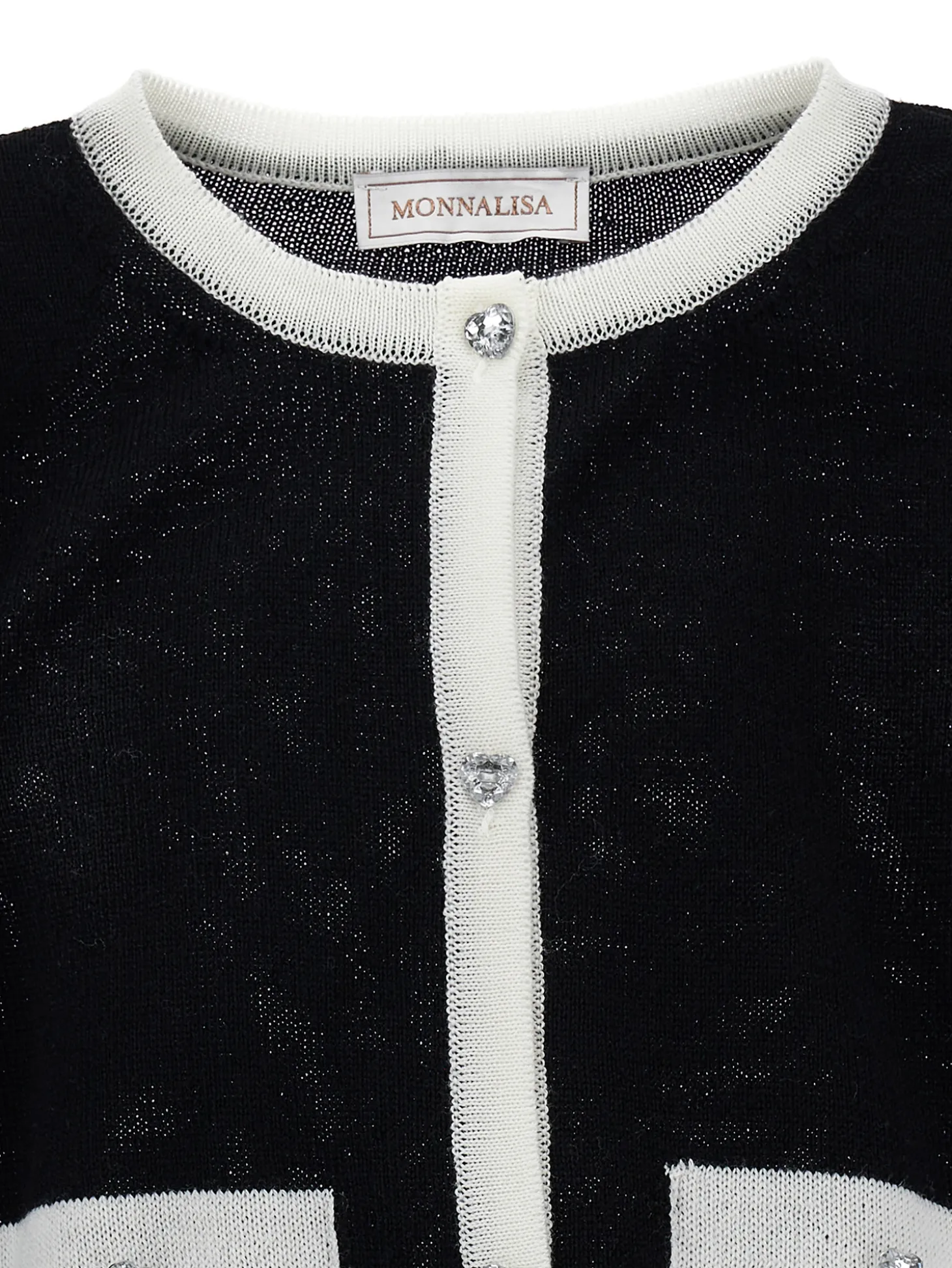 Cardigan lana merino bicolor
