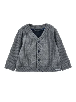 Cardigan maglia gessata