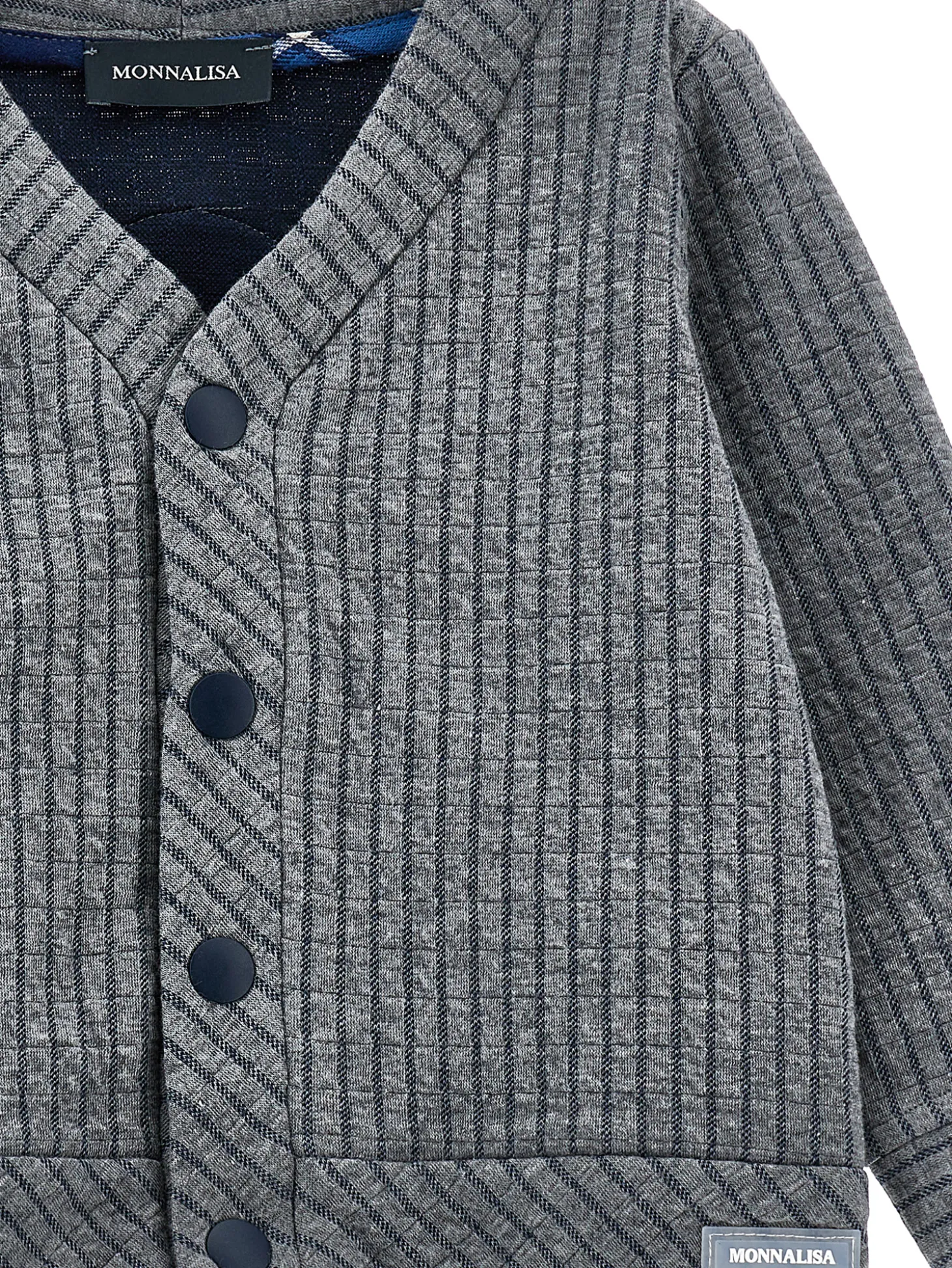 Cardigan maglia gessata