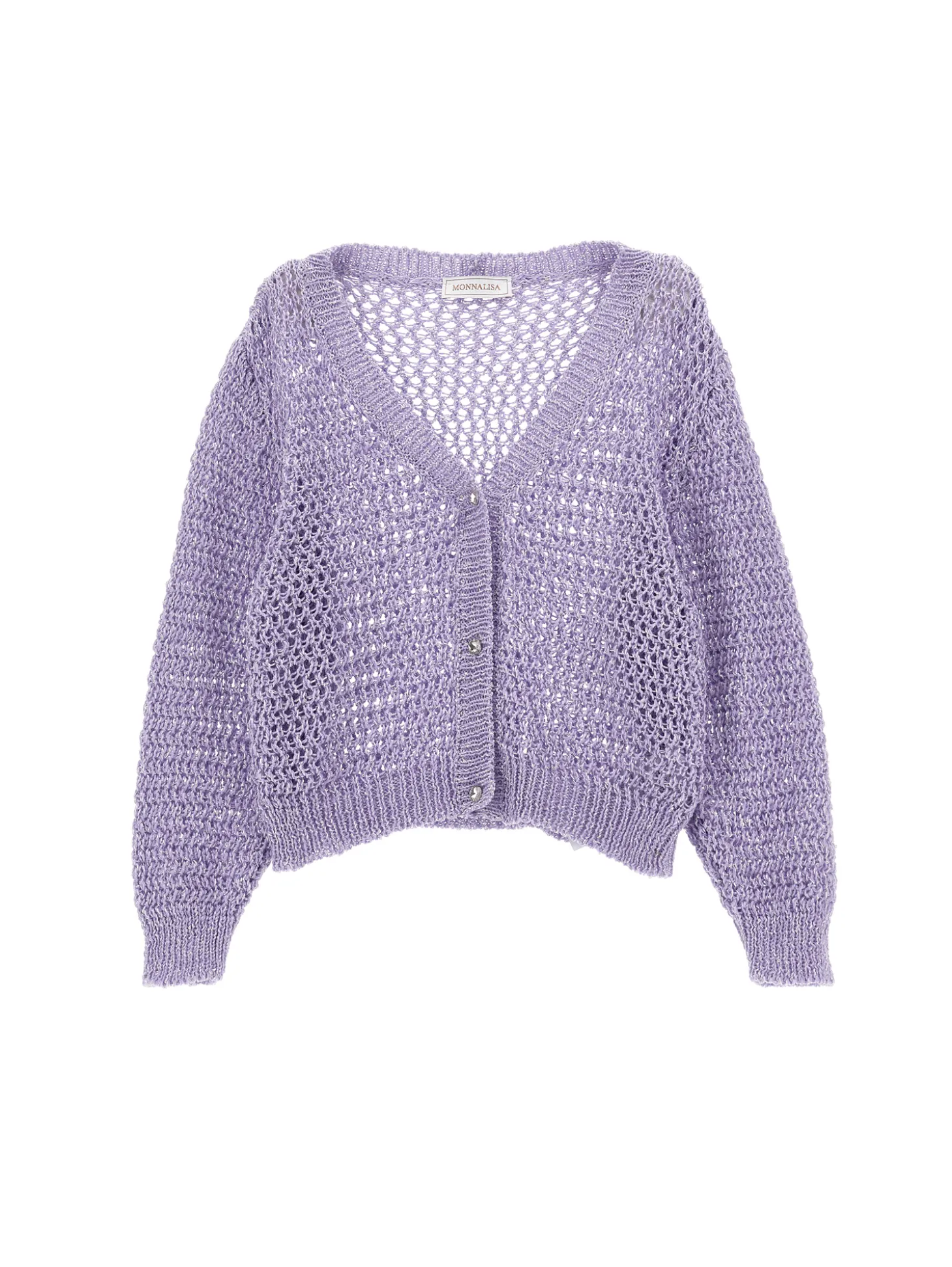 Cardigan traforato paillettes