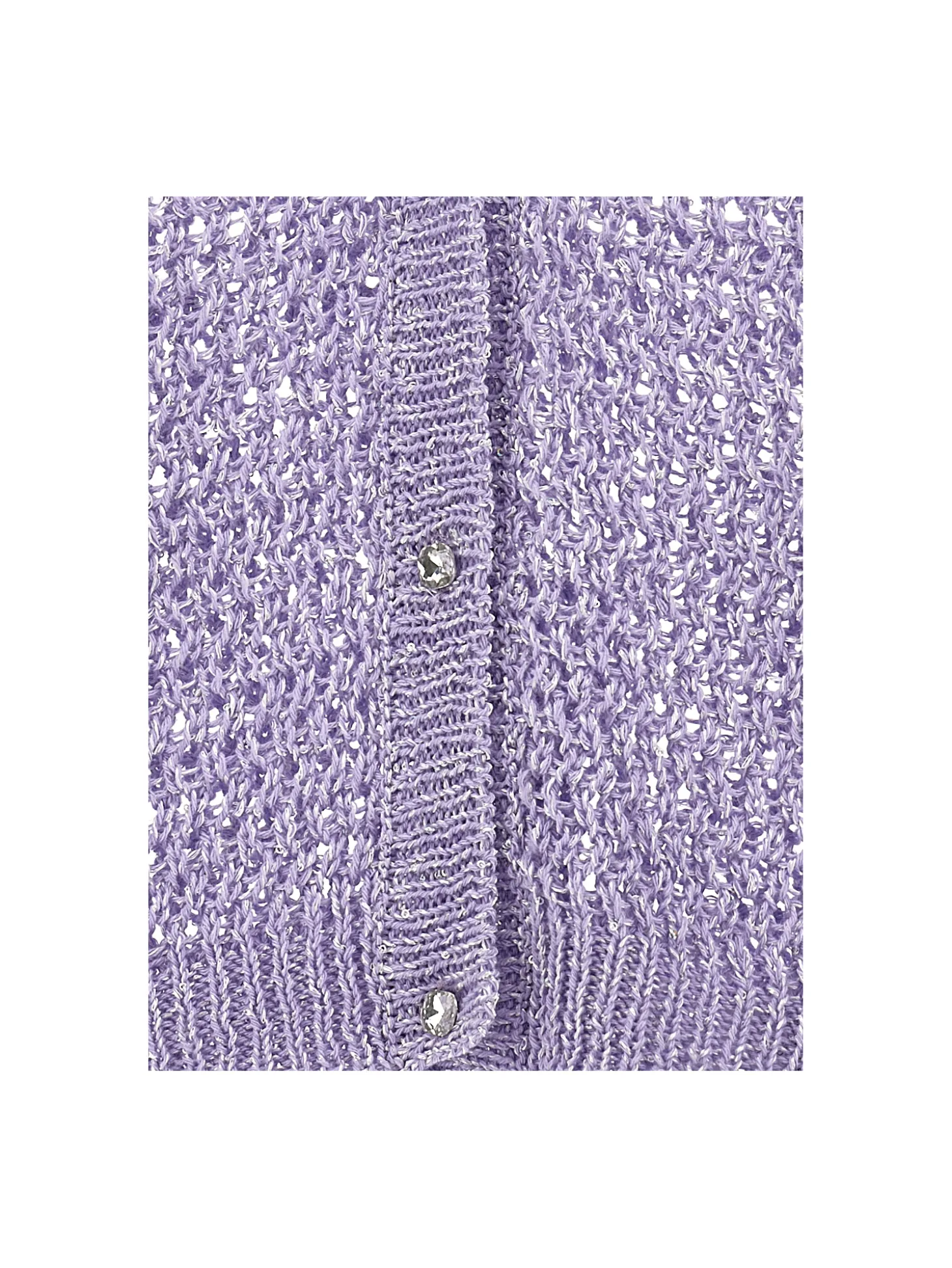 Cardigan traforato paillettes