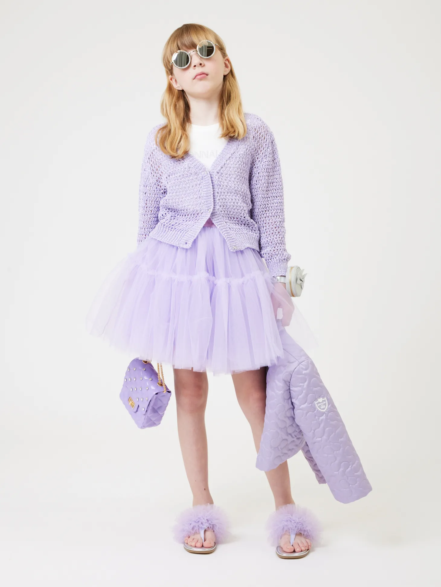 Cardigan traforato paillettes