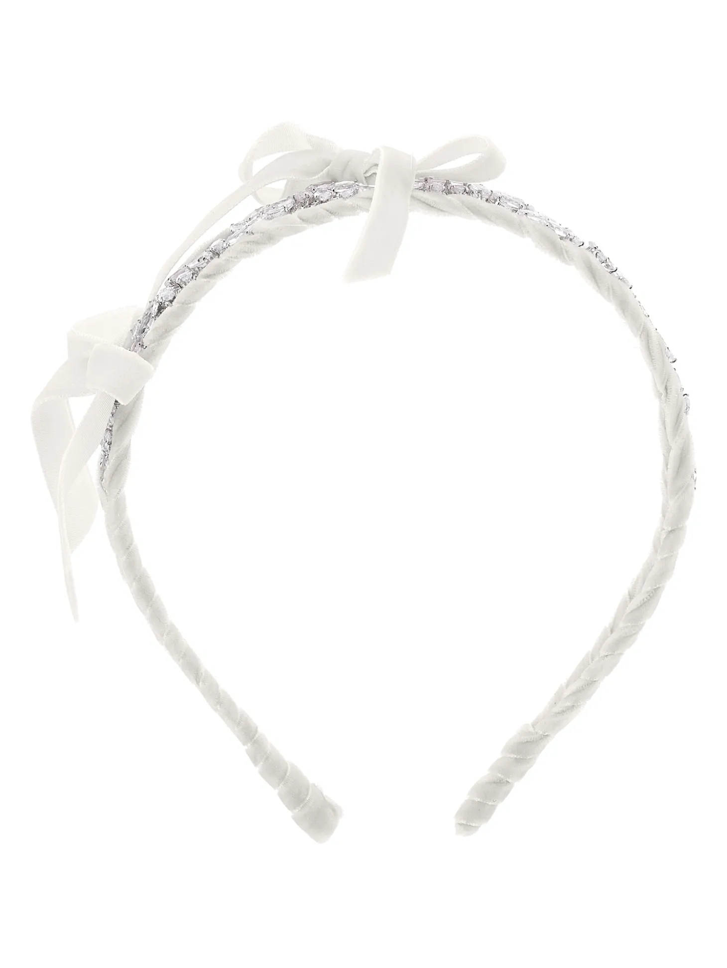 Cerchietto strass e velluto