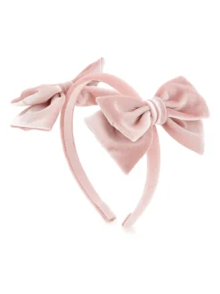 Cerchietto velvet con fiocchi