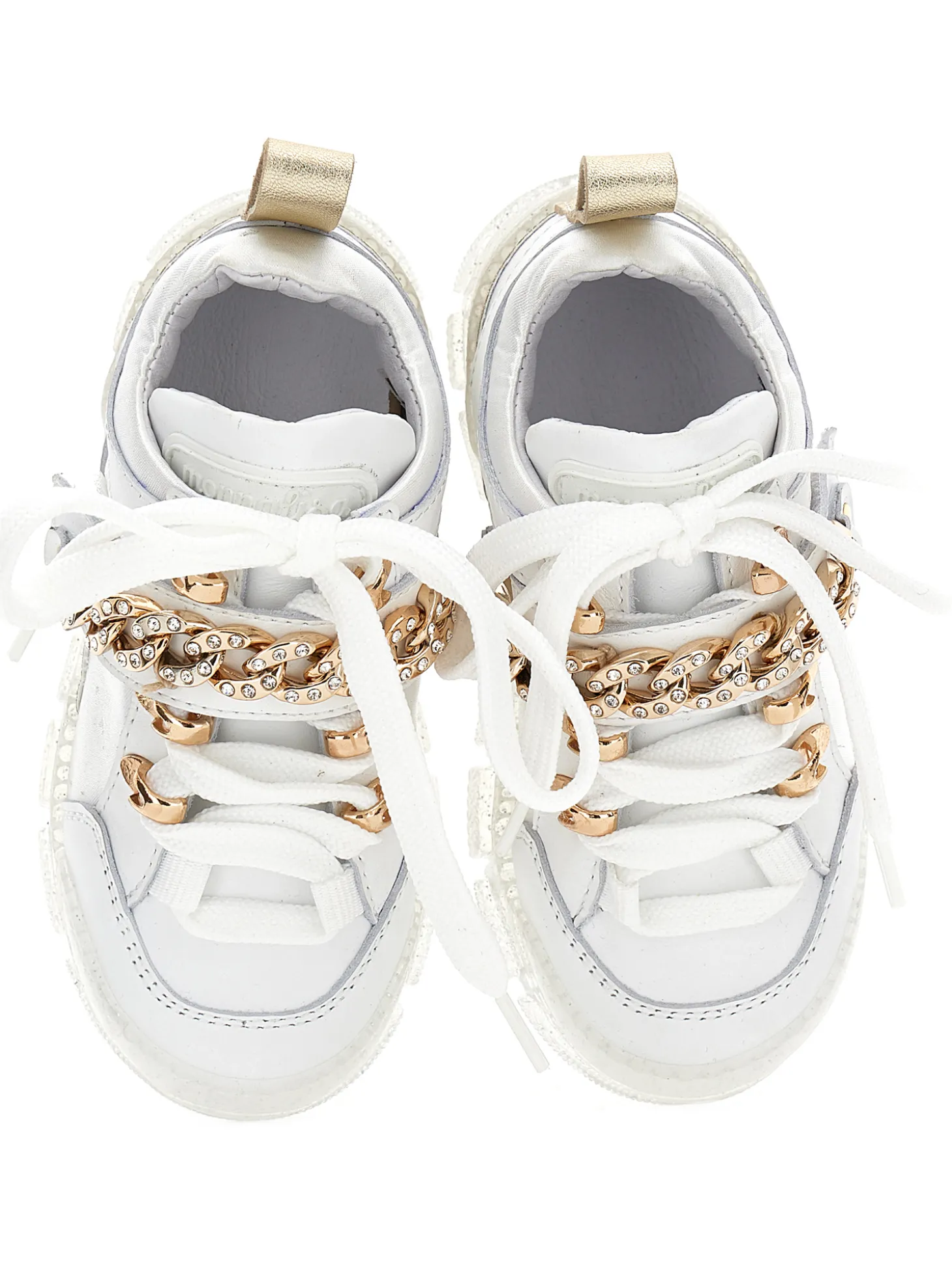 Chunky raso pelle con catena strass