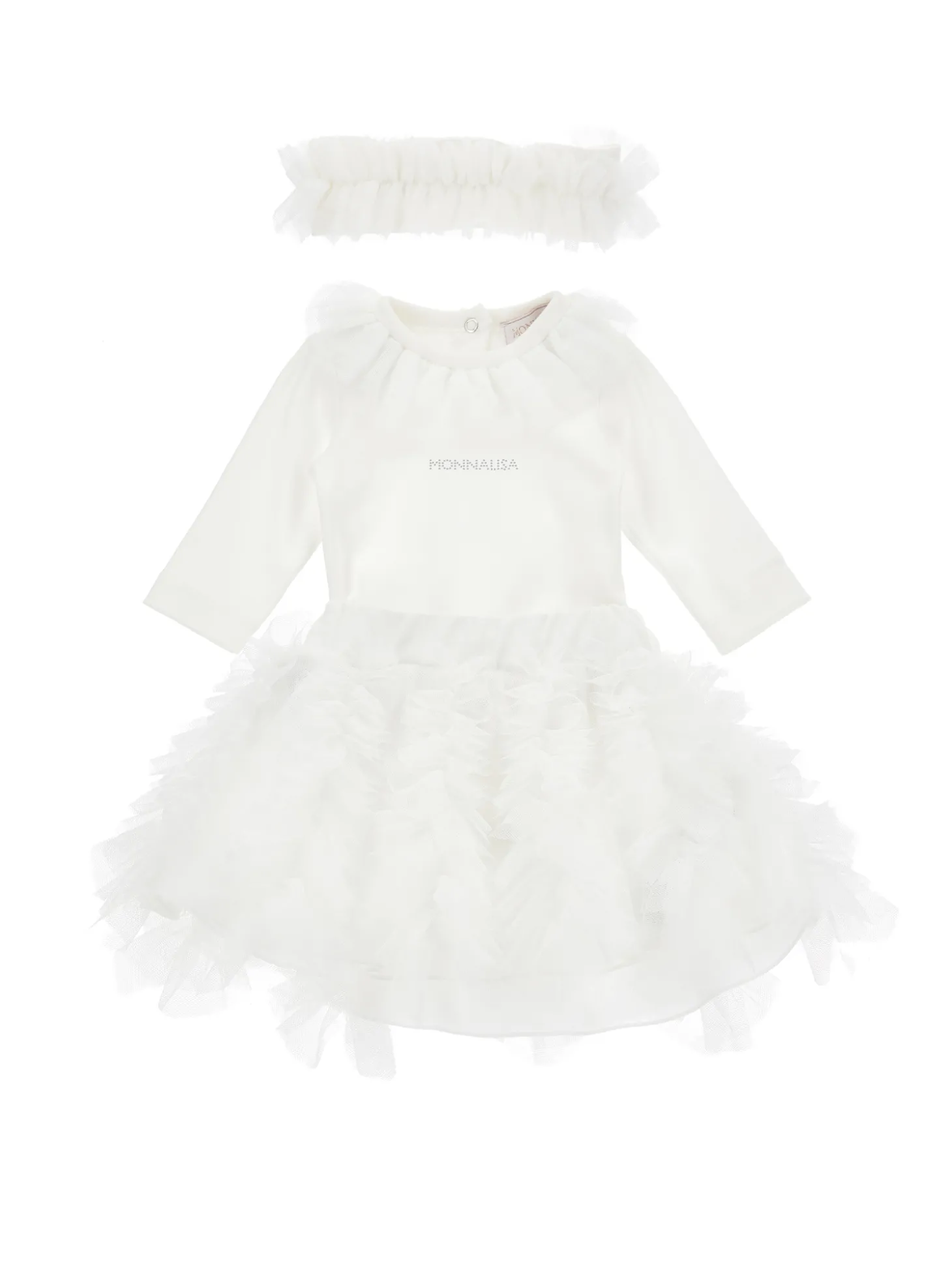 Completo cotone e tulle tre pezzi
