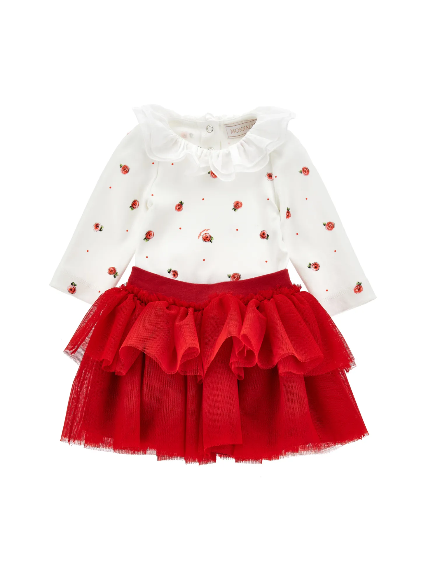 Completo due pezzi cotone e tulle
