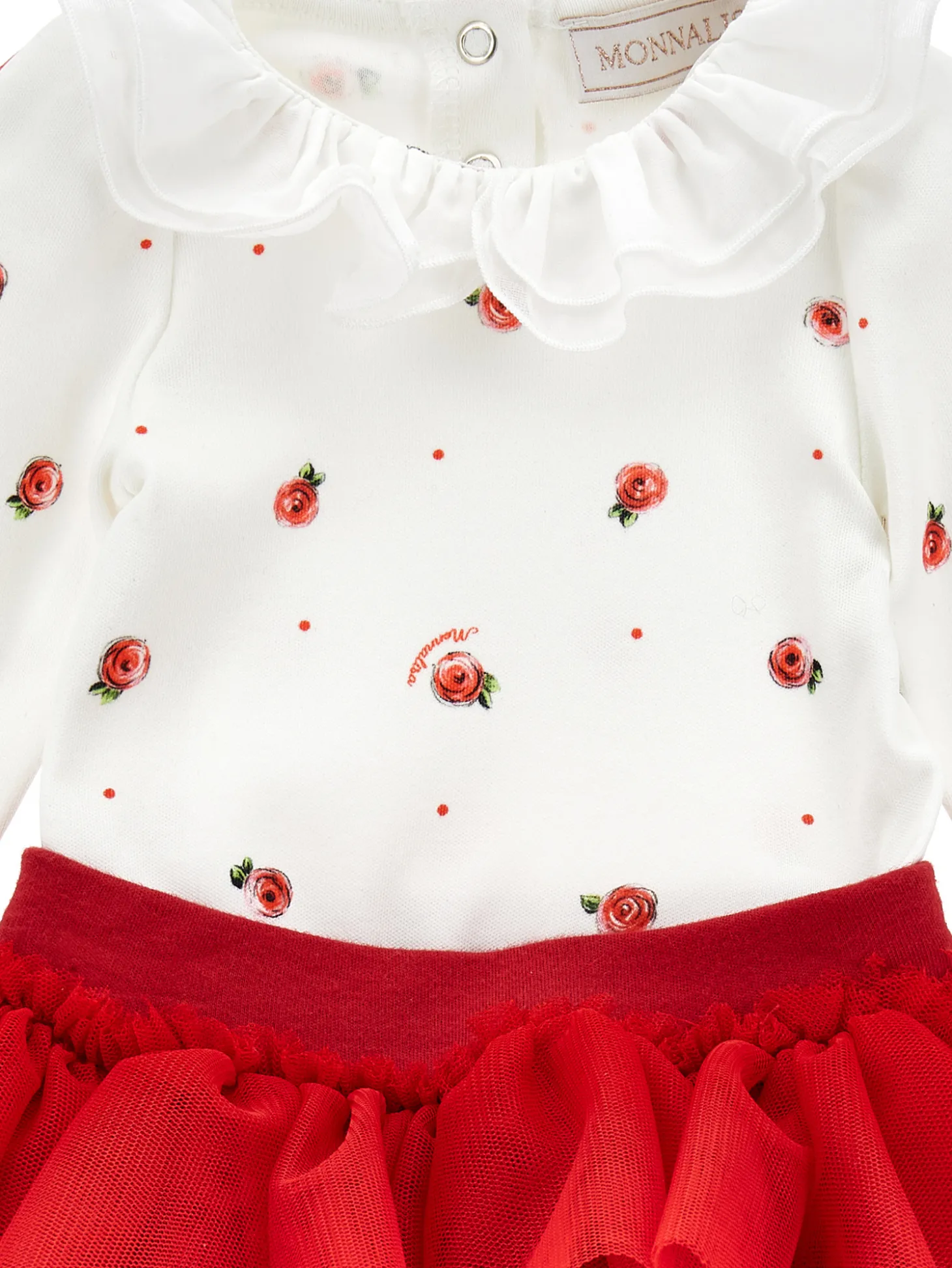 Completo due pezzi cotone e tulle