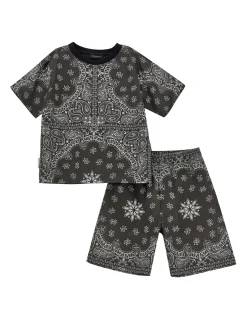 Completo popeline due pezzi paisley