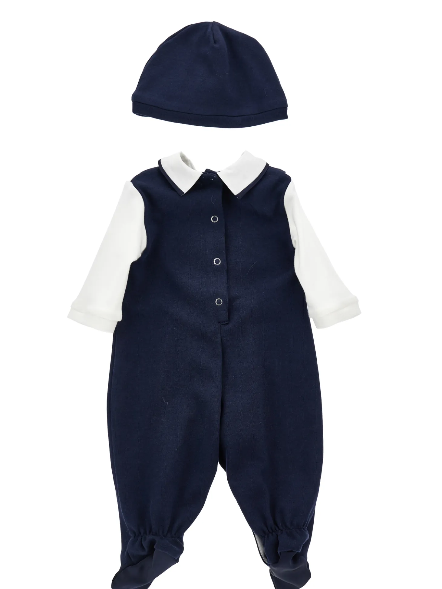 Completo tutina elegante con cuffietta e papillon