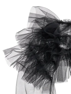 Coprispalle tulle mano seta