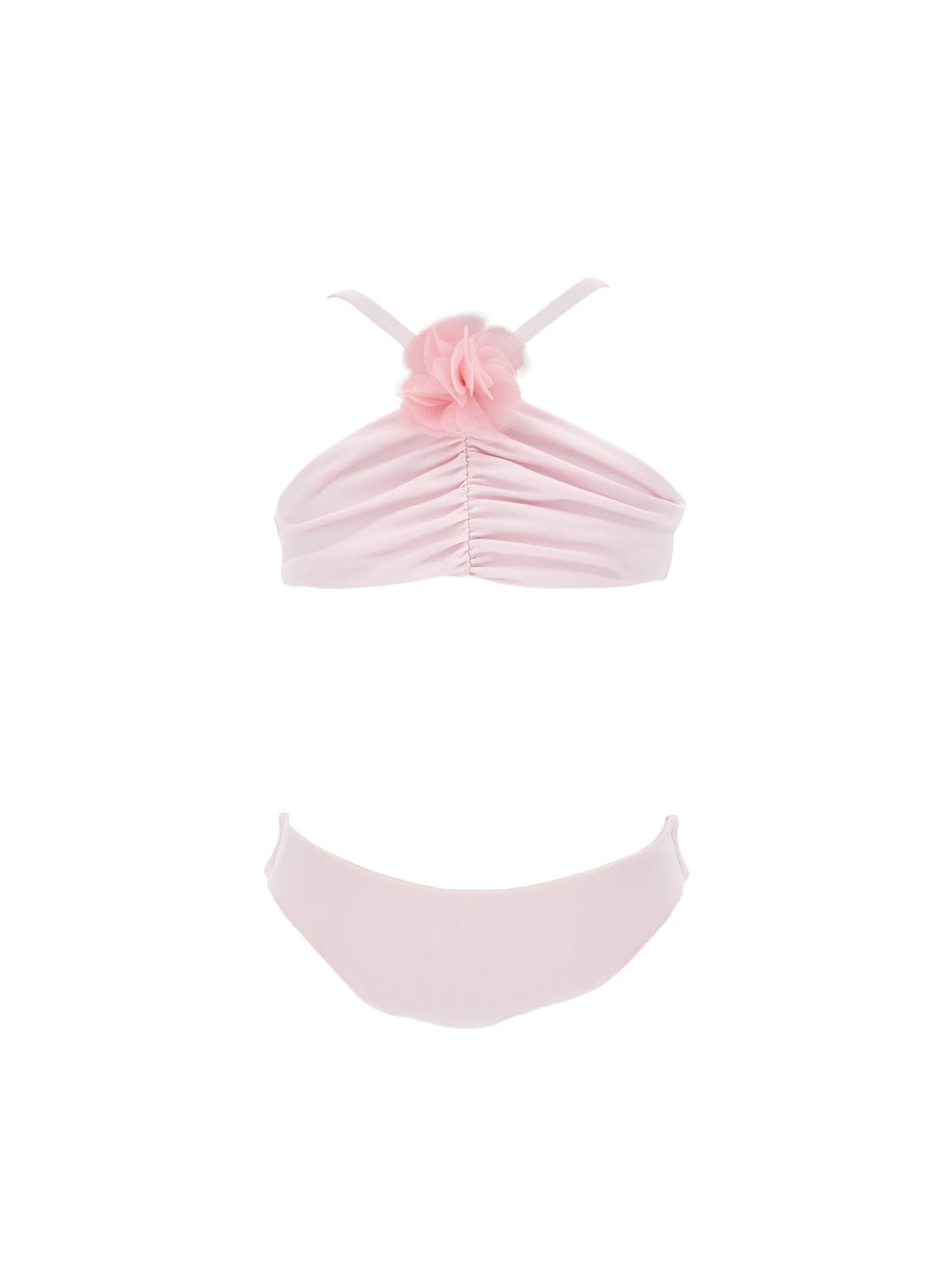 Costume due pezzi con pompon in tulle