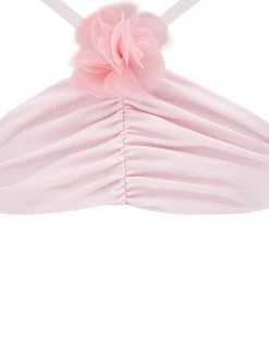Costume due pezzi con pompon in tulle