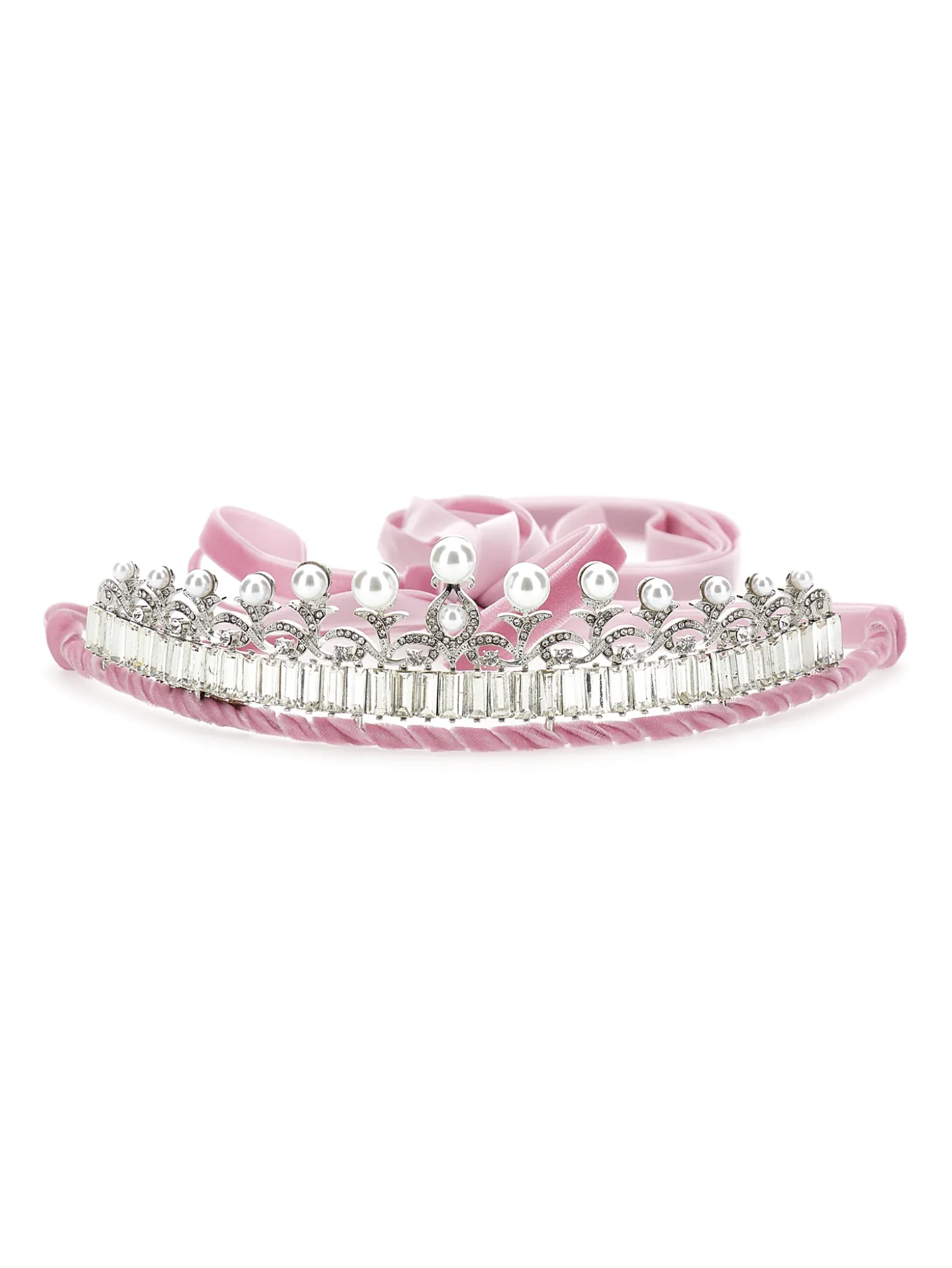 Diadema strass e velluto