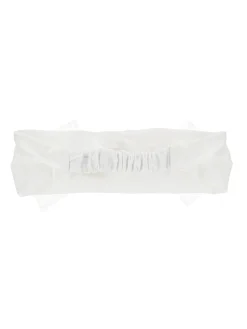 Fascia jersey con fiorellini e tulle