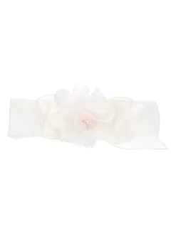 Fascia jersey con maxifiore organza