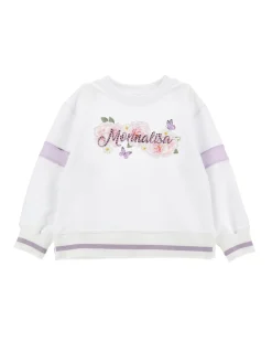 Felpa aperta con logo strass