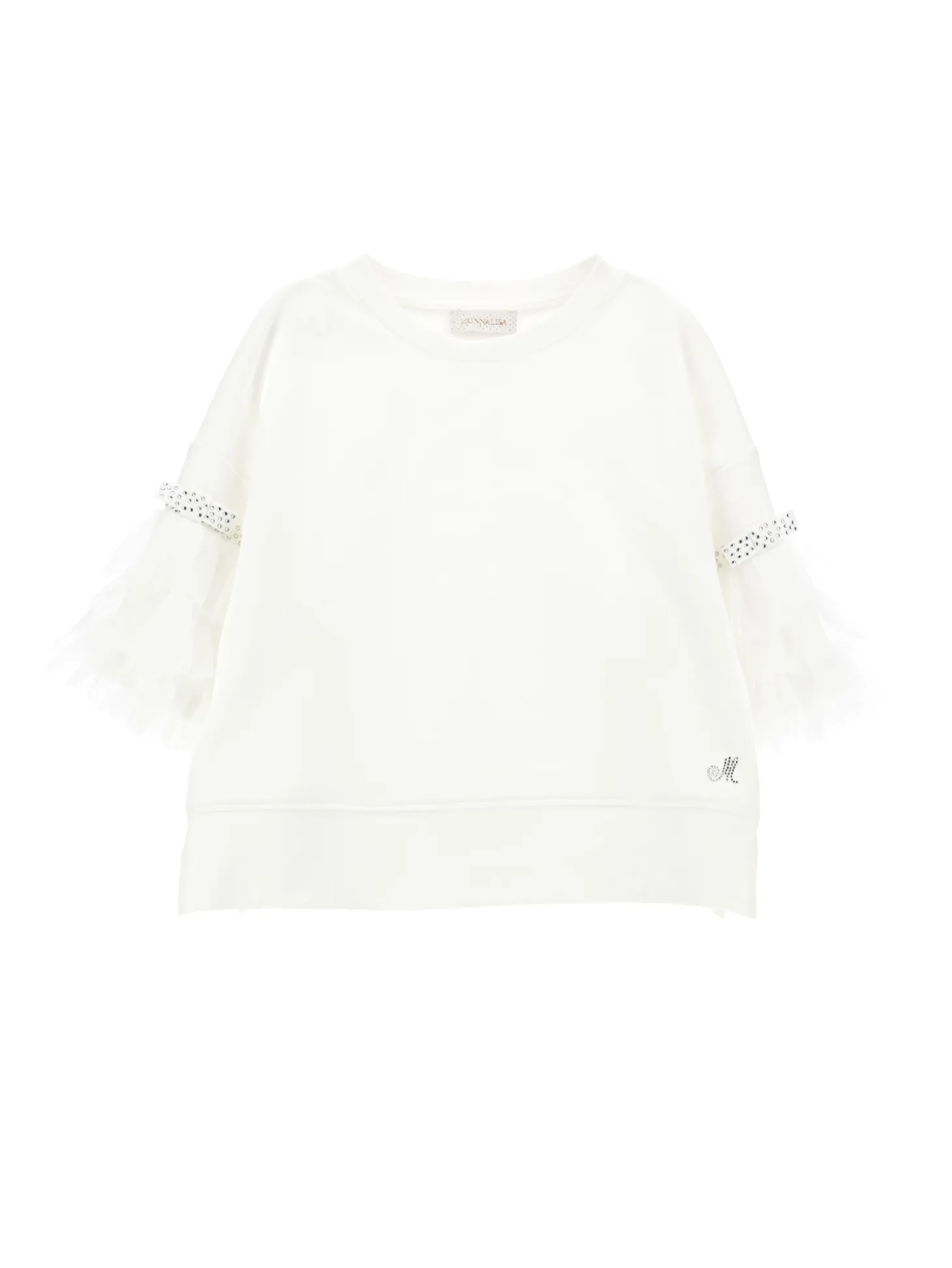 Felpa chic con tulle