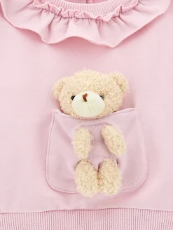 Felpa chiusa con teddy bear