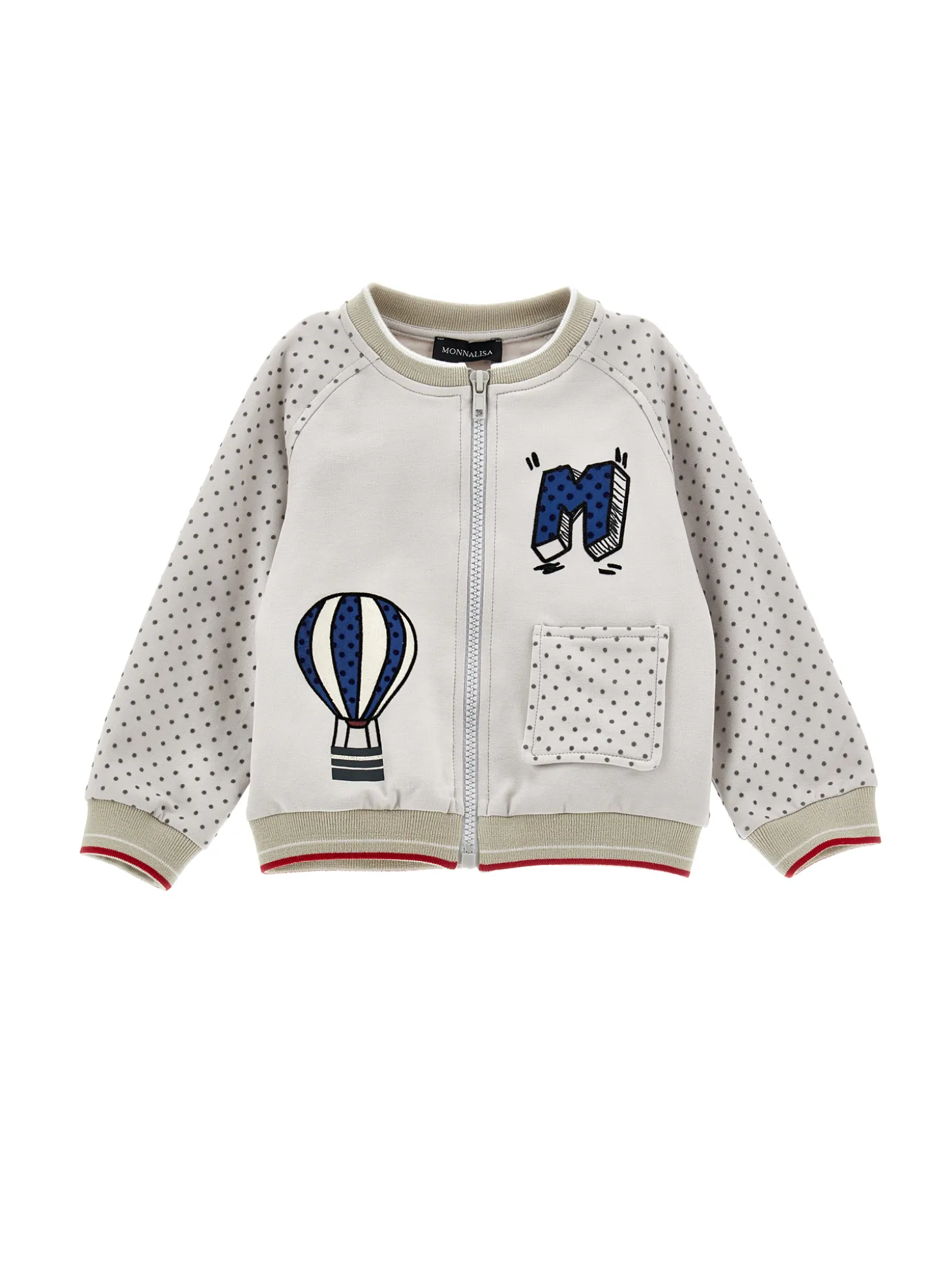 Felpa cotone con zip