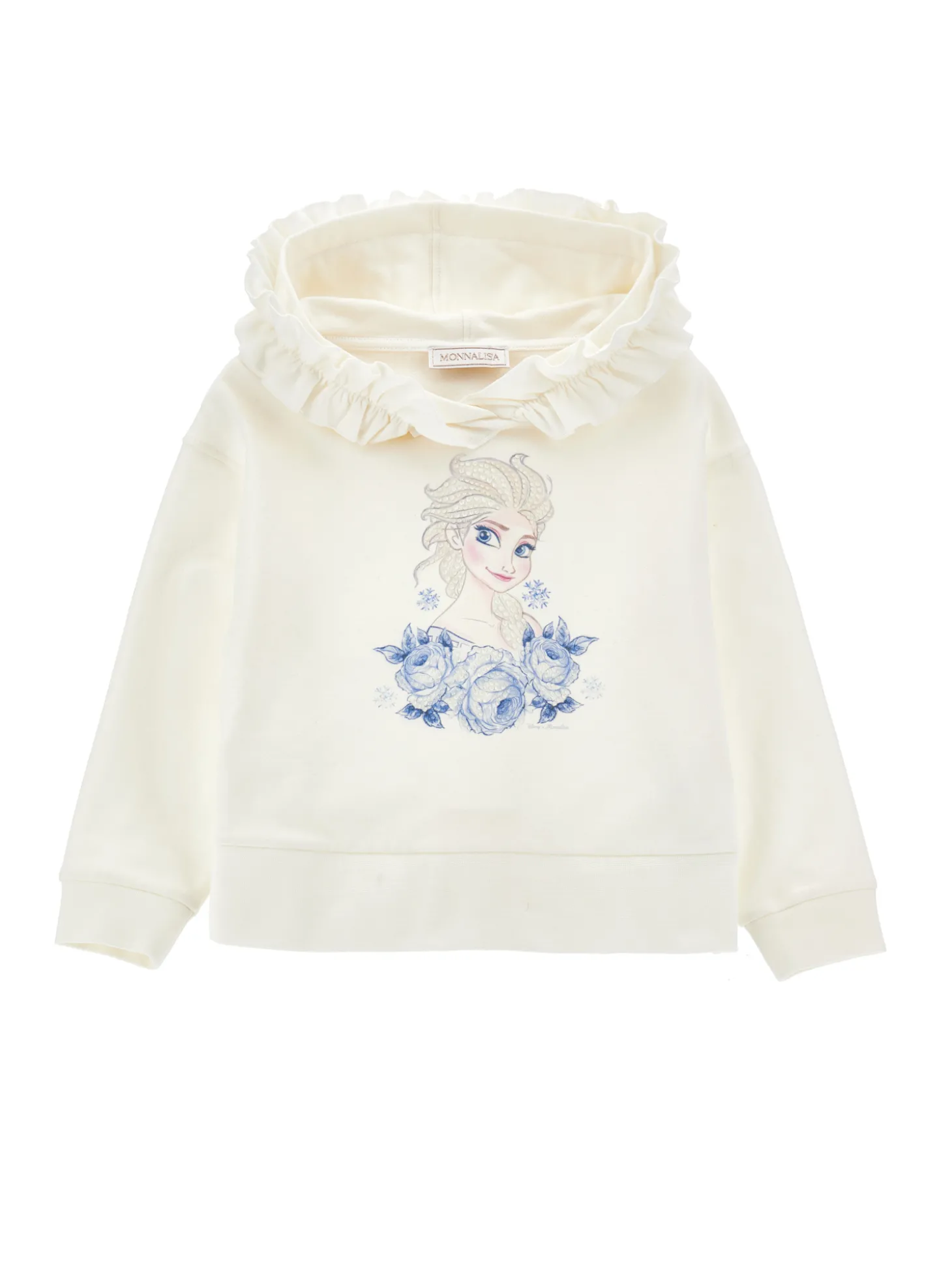 Felpa cotone rouche Frozen