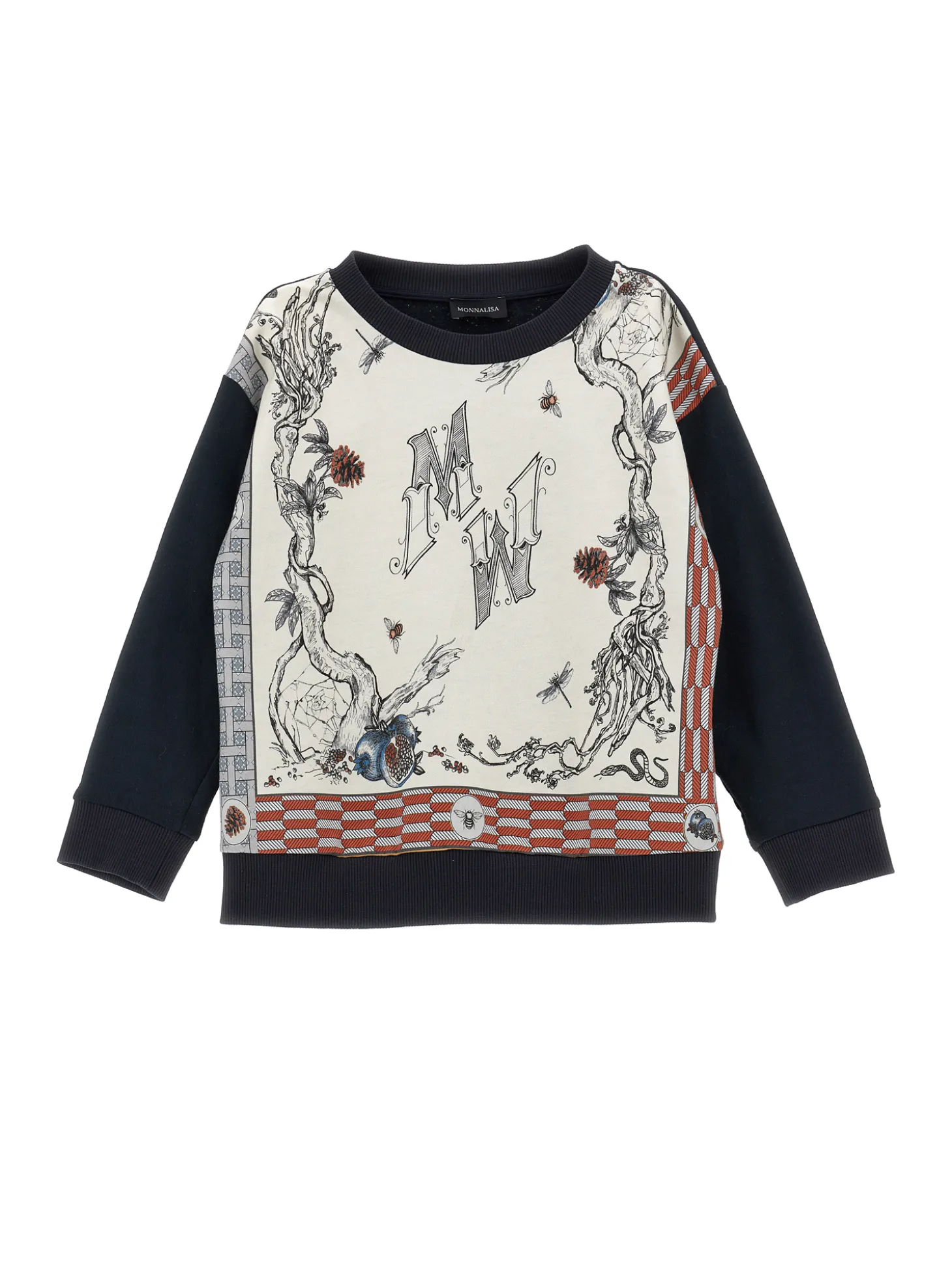 Felpa cotone stampa foulard