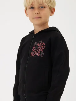 Felpa hoodie bicolor