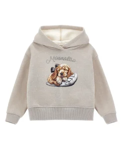 Felpa lurex con cappuccio