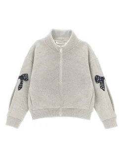 Felpa lurex con fiocchi