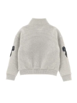 Felpa lurex con fiocchi