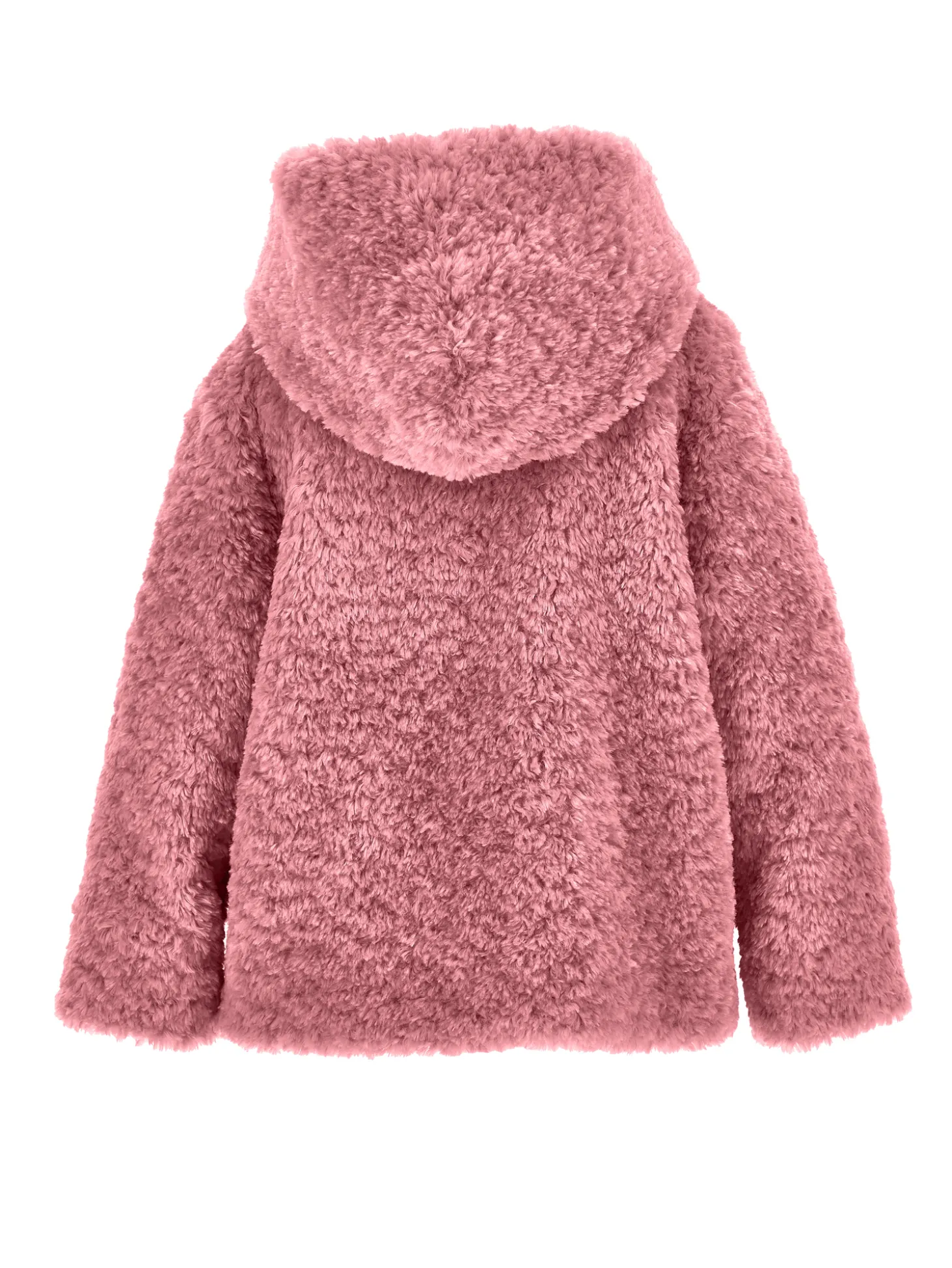 Giacca peluche con cappuccio